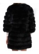 Fox Fur Jacket Black Coat Women's Size S M