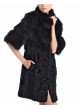 Lamb Persian and Black Fox Fur Coat Jacket Women's