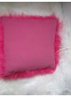Mongolian Tibetan Lamb Fur Pillow 18" X 18" with Cashmere/Wool Lining!  Hot Pink