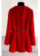Mink Fur Coat Jacket Stroller Women's RED Sz 6