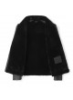 Shearling Lamb Fur Leather Jacket Coat Sheepskin Fur Lining  Men's Sz XL Black 