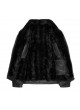  Leather Black Lamb Jacket Coat With Mink Fur Lining Men's  Sz XL