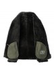 Shearling Lamb Fur Leather Jacket Coat Sheepskin Fur Lining  Men's New Sz L Military Green 