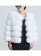 Fox Fur White Jacket Coat Bolero Women's