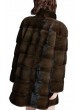 Mink Fur Coat + Bolero Jacket Brown Women's