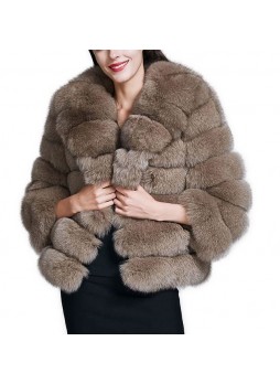 Fox Fur  Beige Jacket Coat Bolero Women's