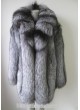 Silver Fox Fur Jacket Coat Women's