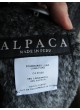 Alpaca Wool w/ Fox Fur Wrap Cape Poncho w/ Hood & Sleeves Gray Grey Women's