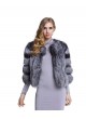 Silver Fox Fur Jacket Coat Bolero Women's