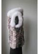 Raccoon Sheared Fur Vest w/ White Fox Women's