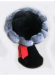 Chinchilla & Black Mink Fur Hat Women's CLEARANCE SALE!