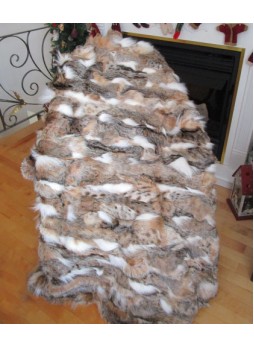Lynx Fur Plate Throw Blanket Bedspread Rug  Home Decor