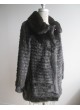 Mink Fur Coat Jacket Black Sz 6 Women's