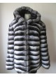 Chinchilla Fur Jacket Coat For Man with Hood Men's 