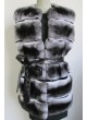 Chinchilla Fur Vest w/ Mink Women's