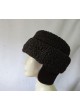 Persian Lamb Fur Hat Russian Style with Ear Flaps  Brown Men's