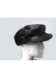 Mink Fur Hat Natural Dark Ranch Black News Boy Cap Size 24" Man Men's  