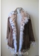 Mink Fur Coat Jacket with LYNX Fur Women's
