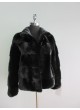 Mink Fur Jacket Coat Women's Size Small Black