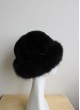 Mink Fur Hat with Black Fox Fur Trim Women's 