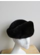 Mink Fur Hat Women's Natural Black