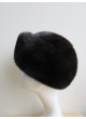 Mink Fur Hat Women's Natural Black