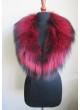 Silver Fox Fur Collar Red Women's