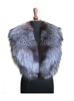 Silver Fox Fur Collar Women's