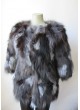 Knitted  Fox Fur Coat Jacket Silver Fox Fur Women's