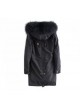 Winter Jacket Coat Parka with Hood Black Finn Raccoon Fur Trims & Lining Women's BLACK FRIDAY SALE!