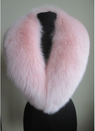 Fox Fur Collar Pink Women's