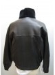 Reversible Black Leather Jacket Coat Sheared Beaver Fur Men's 