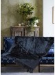 Knitted Mink Fur Black Dark Ranch Throw Blanket Bedspread Rug  60" x 80" Home Decor