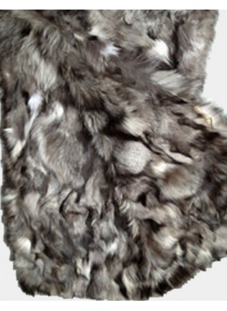 Silver Fox Fur Plate Throw Blanket Bedspread Rug  Home Decor