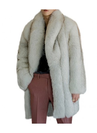 Fox Fur Coat Jacket Norwegian Blue  XL for Man L Men's 
