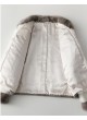  Mink Fur Coat Jacket Bolero Natural  Iris Blue White Women's Sz S M 