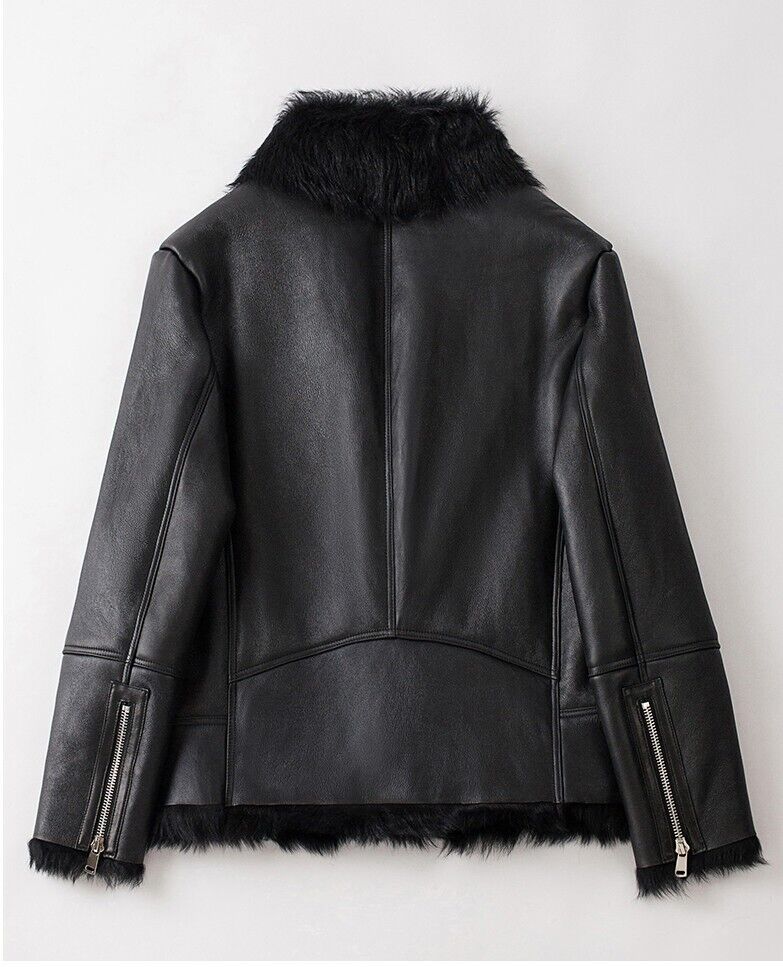 Men's TUSCAN Shearling Leather Jacket Sheepskin Fur - Image 2