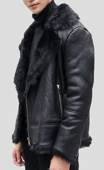 Men's TUSCAN Shearling Leather Jacket Sheepskin Fur - Image 5