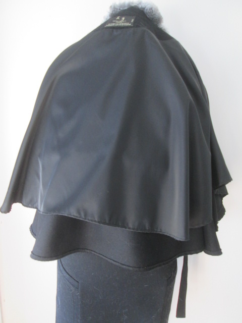 Women's 100% Cashmere Chinchilla Fur Cape Wrap 25" - Image 4