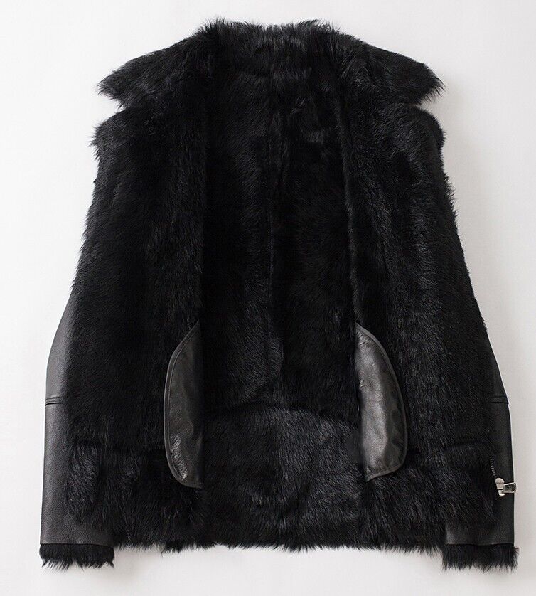 Men's TUSCAN Shearling Leather Jacket Sheepskin Fur - Image 3
