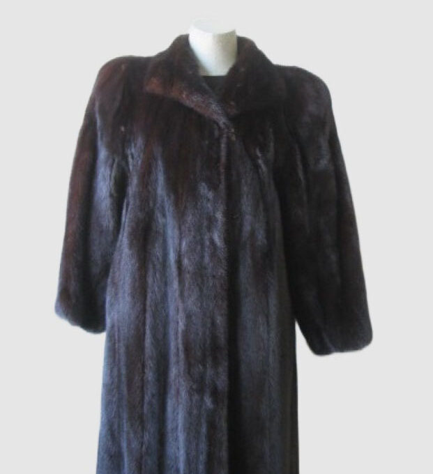 Mink Fur Coat Jacket Sz 6 SUPERB Natural Dark Ranch