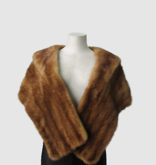 Mink Fur Stole Wrap Cape Wedding MINT