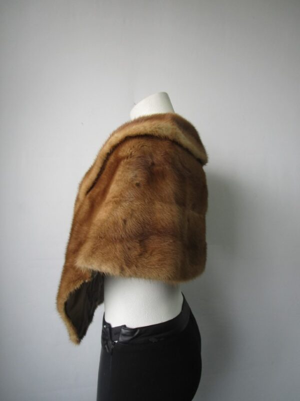 Mink Fur Stole Wrap Cape Wedding MINT - Image 2