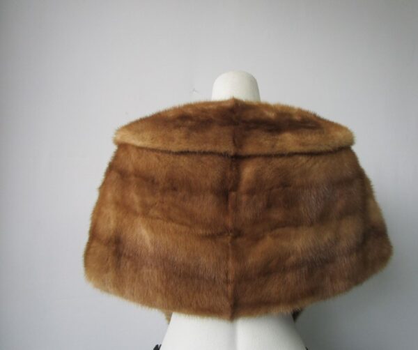 Mink Fur Stole Wrap Cape Wedding MINT - Image 3