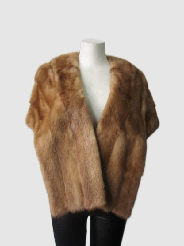 Mink Fur Stole Wrap Cape Wedding MINT