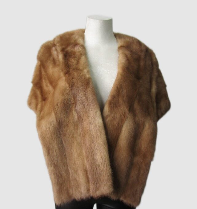 Mink Fur Stole Wrap Cape Wedding MINT