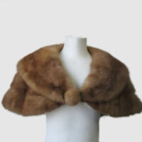 Mink Fur Stole Wrap Cape Collar Wedding MINT
