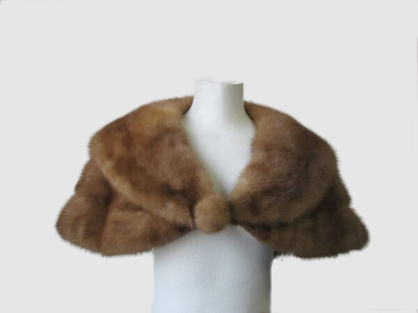 Mink Fur Stole Wrap Cape Collar Wedding MINT