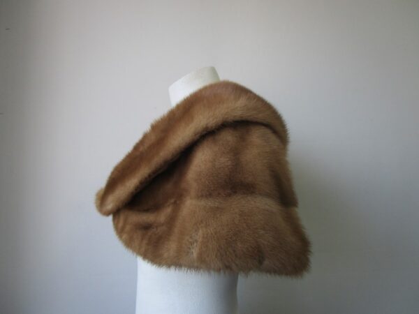 Mink Fur Stole Wrap Cape Collar Wedding MINT - Image 3