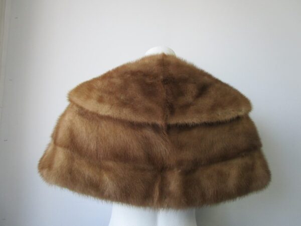 Mink Fur Stole Wrap Cape Collar Wedding MINT - Image 4